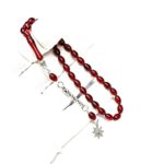 Bilek Boy Beyzi Model Püsküllü 5-8mm Ateş Sıkma Kehribar Tesbih