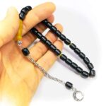 Çubuk Malzeme Püsküllü Kesme Model 8-9mm Sıkma Kehribar Tesbih