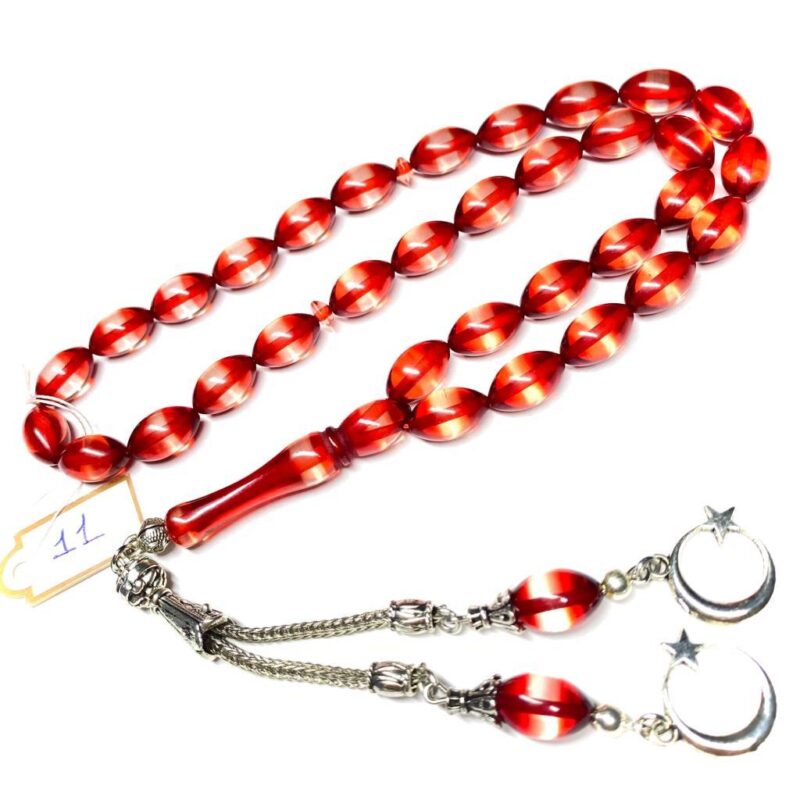 Renk Sürmeli Beyzi Model 8-13mm Toz Kehribar Tesbih