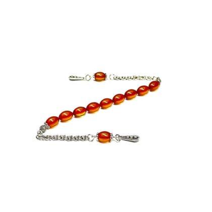 Beyzi Model 7,5-10,5mm Sıkma Ateş Kehribar Zaza Tesbih