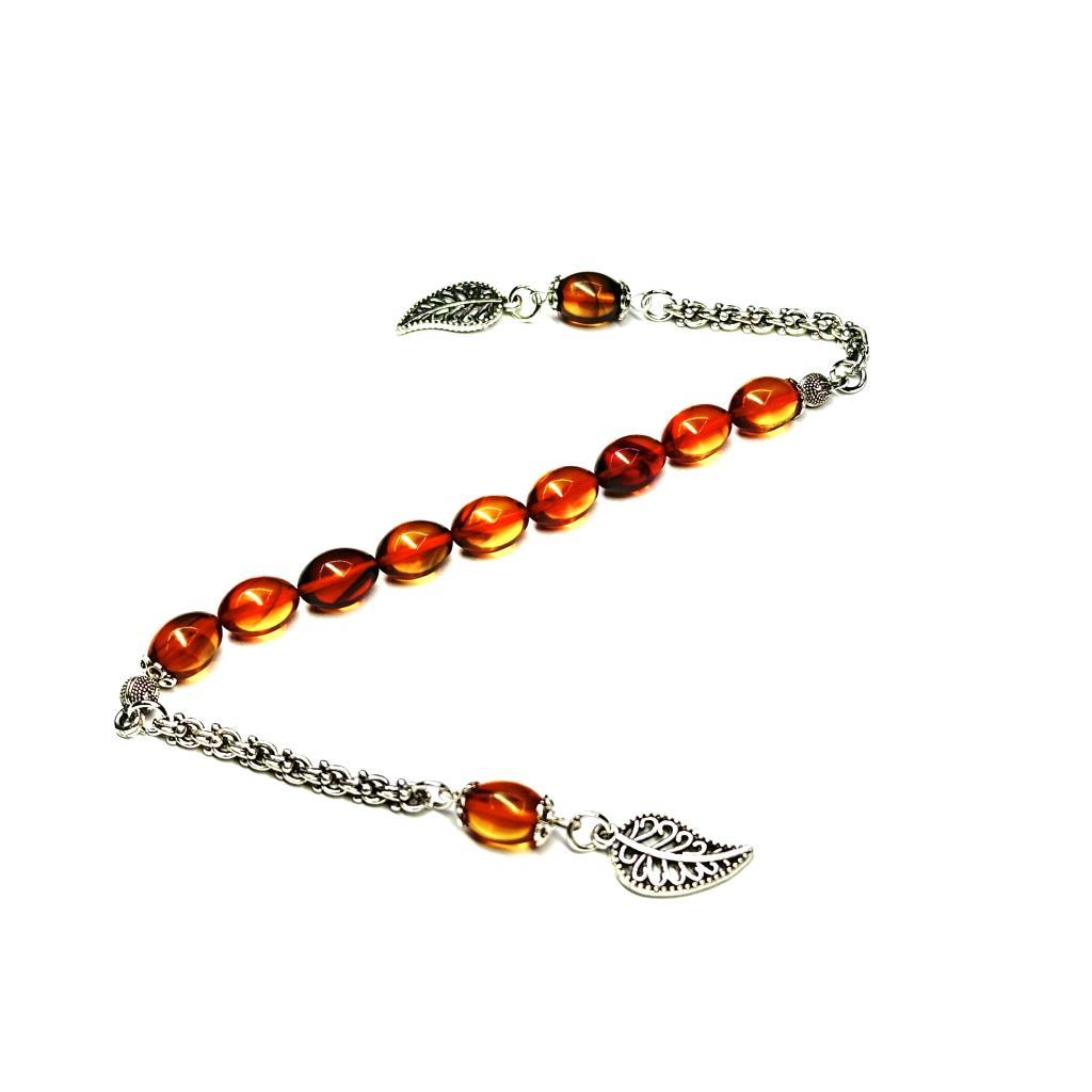 Beyzi Model 7,5-10,5mm Sıkma Ateş Kehribar Zaza Tesbih