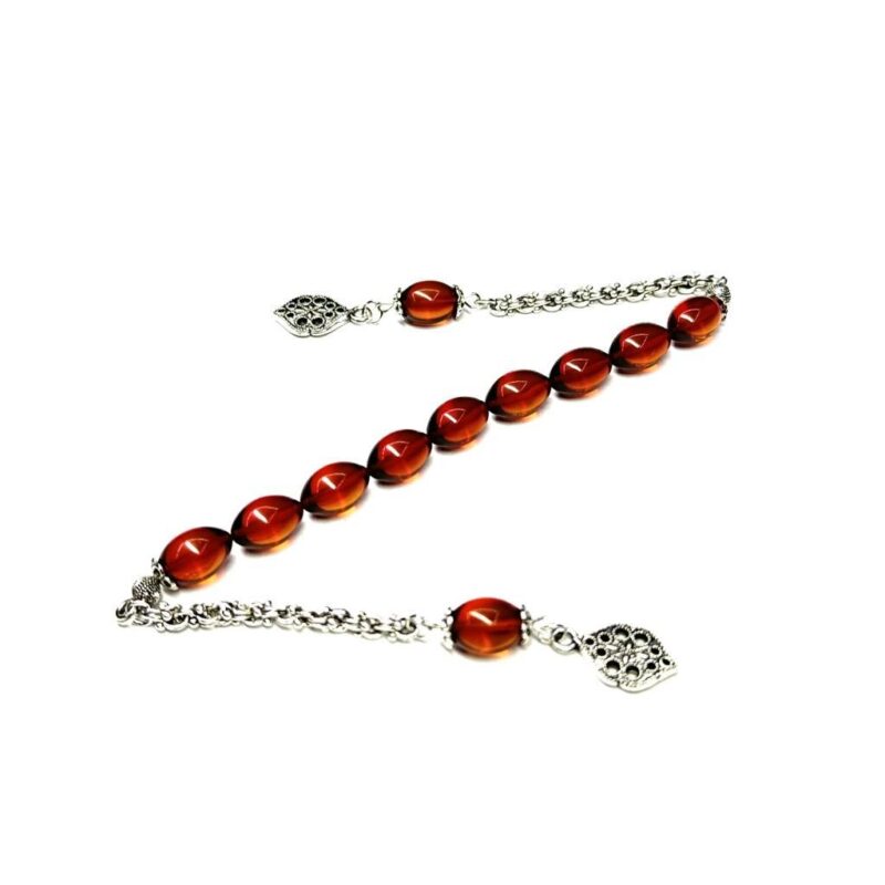 Beyzi Model 8-11mm Sıkma Ateş Kehribar Zaza Tesbih