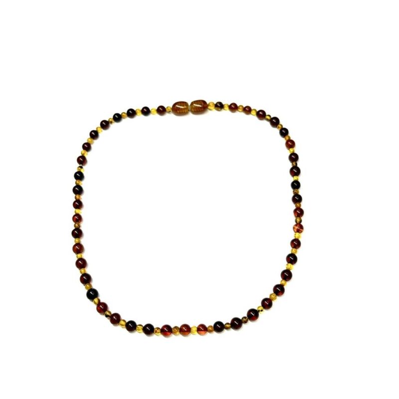 Orijinal Damla Kehribar Çocuk Kolye 36cm (klipsli) - Görsel 2