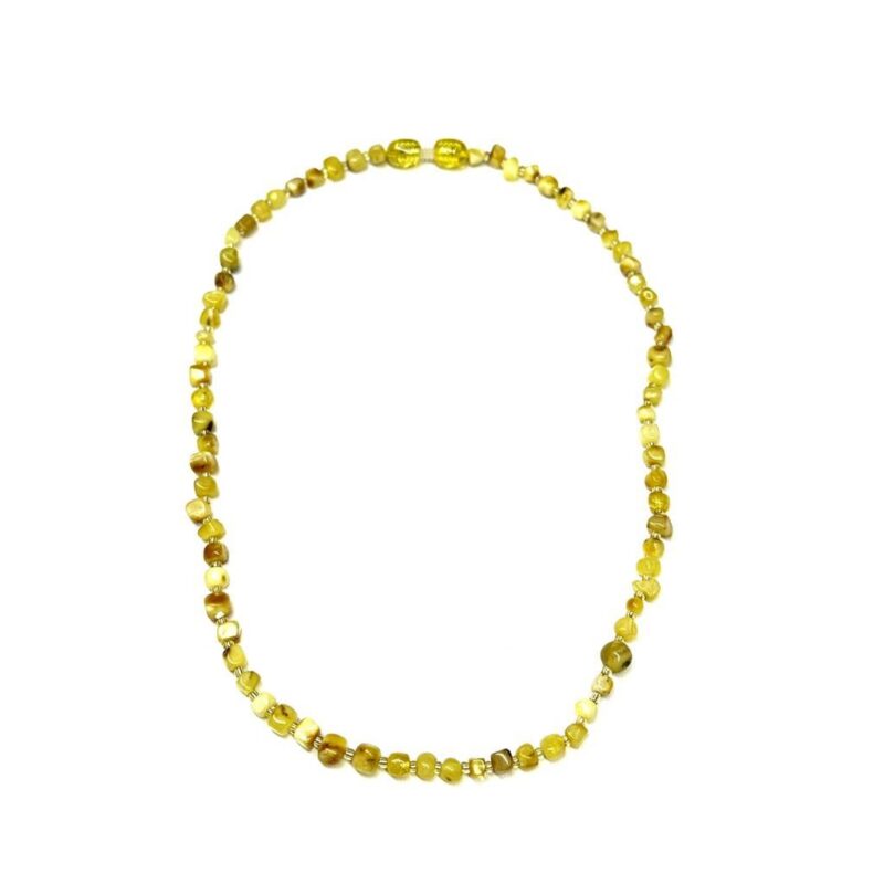 Orijinal Damla Kehribar Çocuk Kolye 40cm (klipsli) - Görsel 2