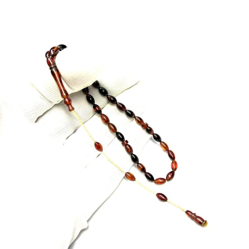 Bilek Boy Beyzi Model Sistemli 4-7mm Sıkma Ateş Kehribar Tesbih