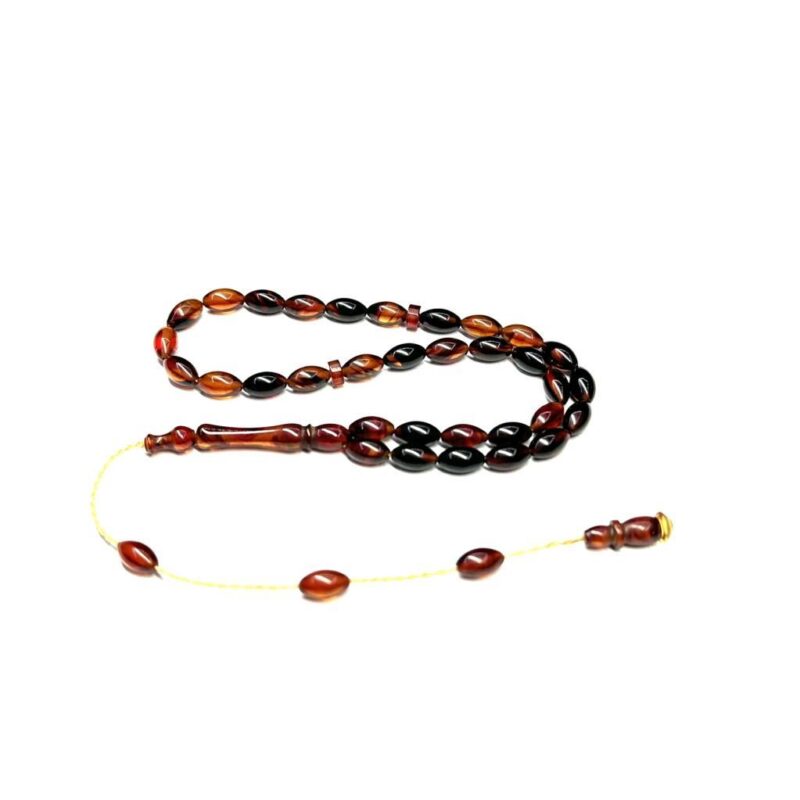 Bilek Boy Beyzi Model Sistemli 4-7mm Sıkma Ateş Kehribar Tesbih - Görsel 2