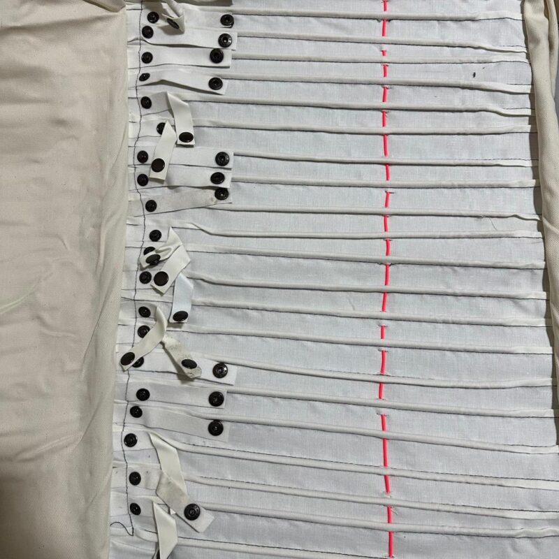 İçi-Dışı Kumaş Dikişli, 25 Adet Kilit Kancalı Kitlenen Tesbih Rulo - Görsel 2